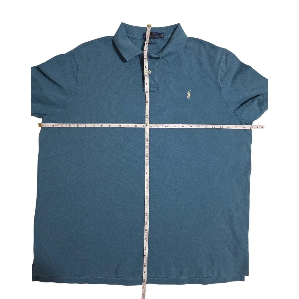Polo Ralph Lauren Polo Shirt Mens 2XX Short‎ Sleeve Blue Casual Preppy Classic